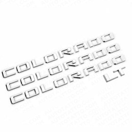 3pack OEM 2023 Colorado Plus LT Emblem 3D Letters Badge fits Replacement for 2019-2025 Colorado Genuine 84113503 85594766 (Chrome)
