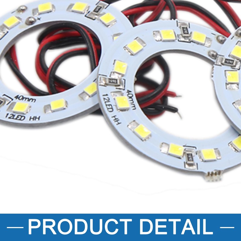 A ABSOPRO A ABSOPRO 12V Car LED Headlight Ring Light