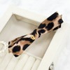 (2 types) Burnaby leopard print layered ribbon hairpin leopard beige