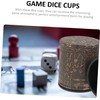 Dice Cups Fashion Dice Storage Containers， Leather Dice Cup for