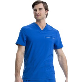 Cherokee iFlex Men Scrubs Top V-Neck Plus Size CK661, 5XL, Royal