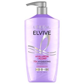 L'Oral Paris L'Oreal Paris Elvive Hyaluron Plump Hydrating Shampoo for Dehydrated, Dry Hair Infused with Hyaluronic Acid Care Complex, Paraben-Free, 26.5 Fl Oz