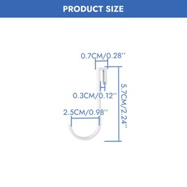 20PCS J Shaped Hooks, Silver & White Clip-On Hooks for Wire Rack, Grid Wall, Kitchen, Pots, Pans, Utensils, Plants, Towels – Heavy Duty Aluminum