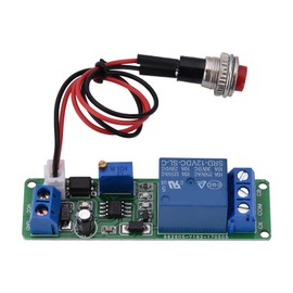 Jadeshay DC 12V Adjustable Timer Delay Module, High Precision Turn Off Relay Switch 1-10sec for Automation, Robotics, Intelligent Systems