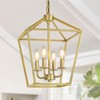 4 Light Gold Chandelier, Industrial Ceiling Light Lantern Light Fixtures