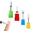 4-Piece Ceramic Nail Drill Set in Corn Shape Professional 3/32