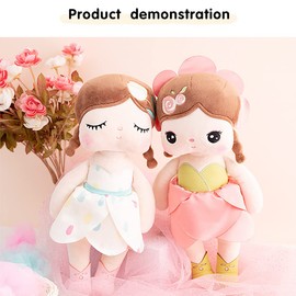 Gesuche 13" Exclusive New MeToo Princess Doll, Cute Flower Fairy Plush Doll, Soft Dolls Baby Doll Girl Gifts, Non-Toxic Soft Skin-Friendly PP Cotton Plush Stuffed Angela Doll (Rose)