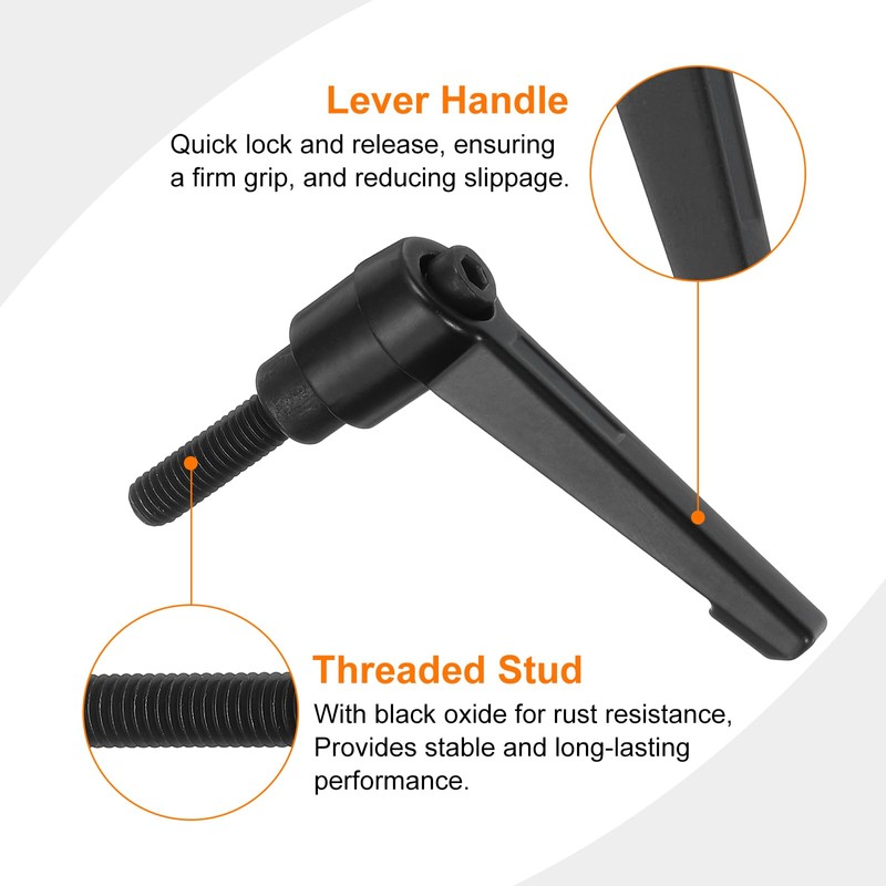 uxcell 1Pcs M6 x 20mm Adjustable Knobs Handle Male Thread