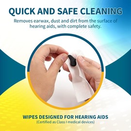 Hearing360 Hearing Aid Cleaning Wipes, Sanitizing Wipes in Box (120)