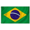 Second Ave Brazil Flag 5ft X 3ft Large with Brass