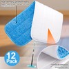 HOMEE Reusable Microfiber Mop Pads, 12 Pack 18"x 6" Mop