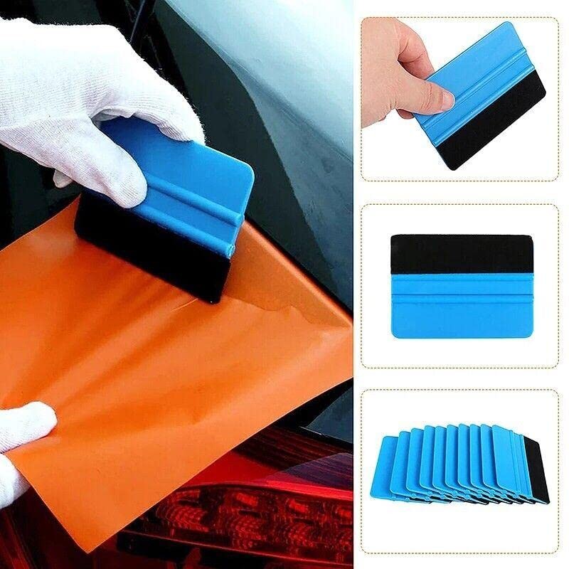4PCS Car Wrapping Vinyl Squeegee Scraper Tool Wrap Soft Felt