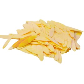 20g Flat Oval Sequin Paillettes 10X40mm,Plastic Loose Sequins,Yellow Shiny Sequins Iridescent Spangles for Crafts,Scrapbooking,Sewing Decorations(About 180 Pieces)