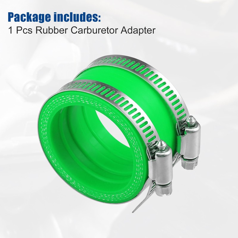 X AUTOHAUX 45mm ID Green Carburetor Adapter Intake Pipe Boot