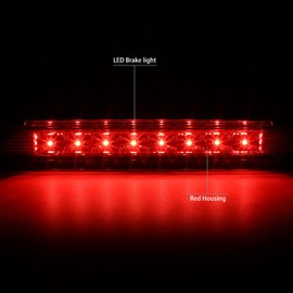 DNA MOTORING 3BL-GMCEQ13-LED-RD Red Lens LED High Mount 3rd Third Brake Light [Compatible with 10-17 Equinox / 10-17 Terrain]