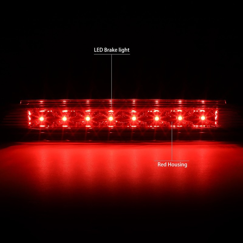 DNA MOTORING 3BL-GMCEQ13-LED-RD Red Lens LED High Mount 3rd Third