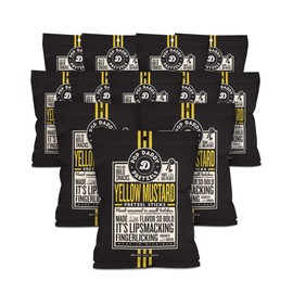 Pop Daddy Yellow Mustard, 3oz Snack Size Gourmet Flavored Pretzel Sticks (12 Pack)