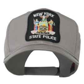 New York State Police Patched Twill Pro Style Cap - Grey OSFM