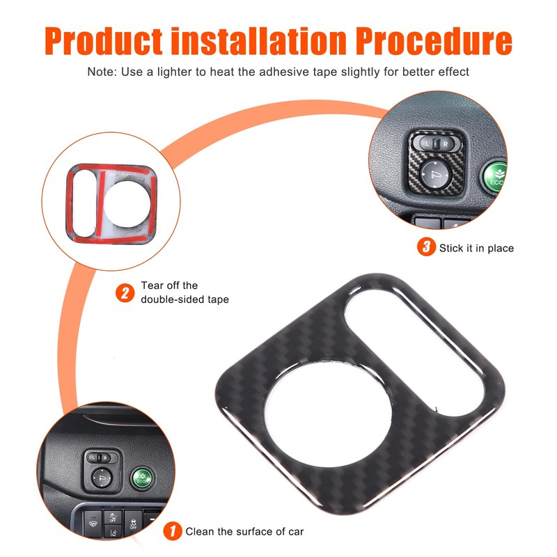 Heutamo Rearview Mirror Adjustment Switch Button Frame Trim Compatible with