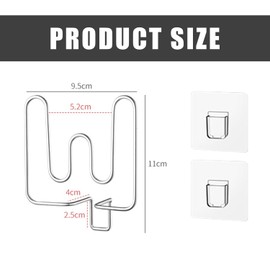 Shoe Holder Wall, Shoe Stacker, Space-Saving, Wall Mounted Shoe Rack Hanging, Narrow Shoe Rack Hook, Shoe Holder No Drilling, Shoe Stacker for Adults and Children, Shoe Rack Metal, Pack of 2