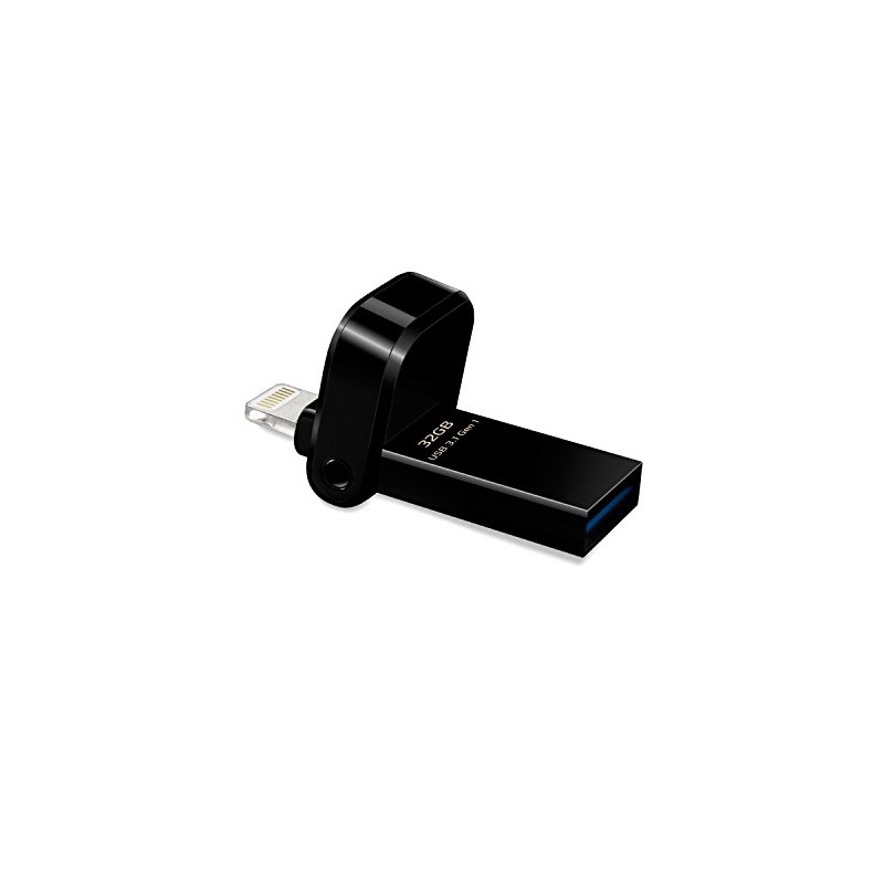 I-Memory OTG USB 3.0 -Lightning, 32gb ai920, Negro Adata
