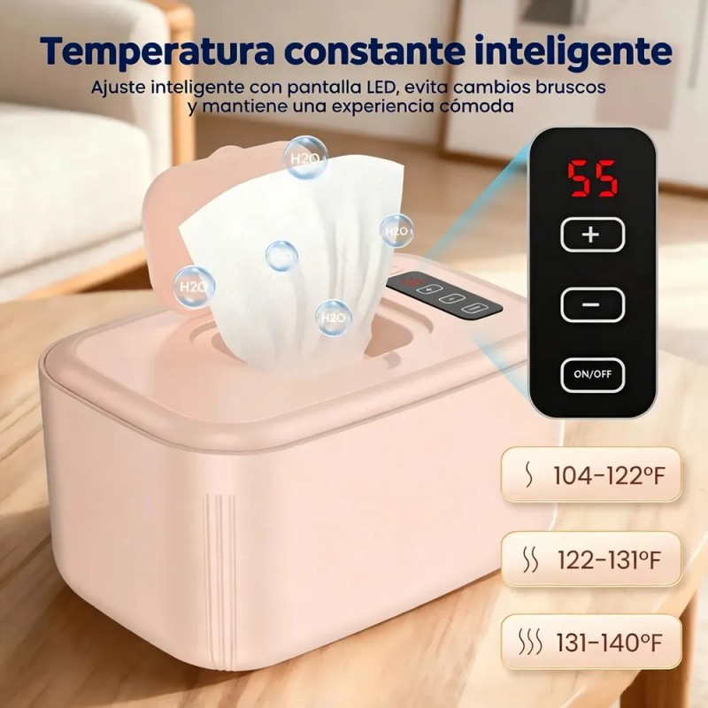 Calentador De Toallitas Húmedas Led Para Bebés Termostato 15