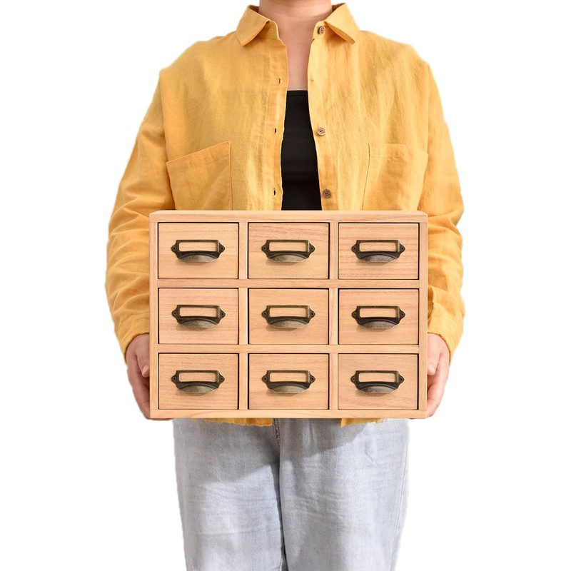 KIRIGEN Wood Drawer Organizer Desktop Storage Cabinet Box Drawers for