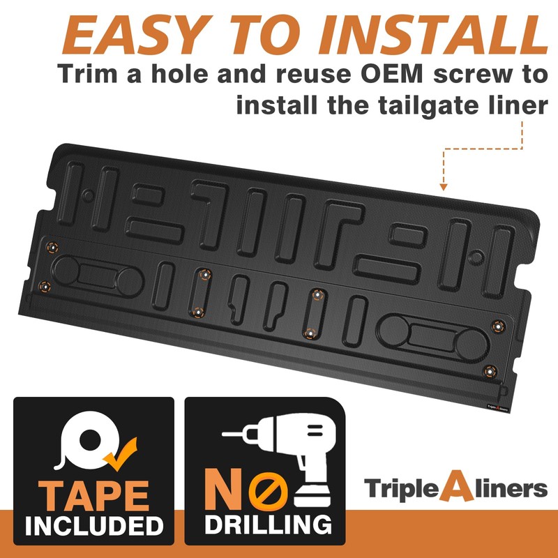 TripleAliners Tailgate Mat Compatible with Ford F-150 2021-2025 Accessories Truck