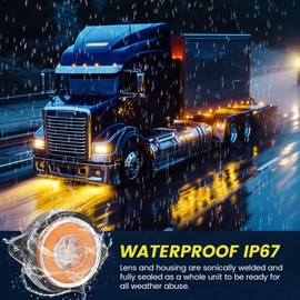 X-STYLE Side Marker, LED, 24 V, Ring Constant Light + Flashing Stars, Marker Lamp, LED Trailer, Truck, 11 LED Markers, Car Width Light, Shoulder Light, Side Light, High Brightness, Electric