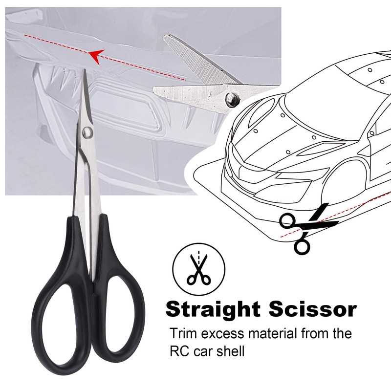 3-Pack HobbyPark RC Body Reamer Hole Puncher and Curved Scissors