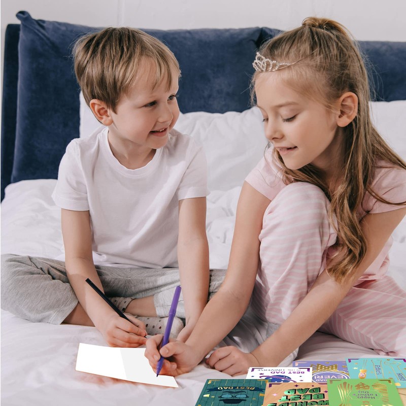 FANCY LAND Fathers Day Cards with Envelopes