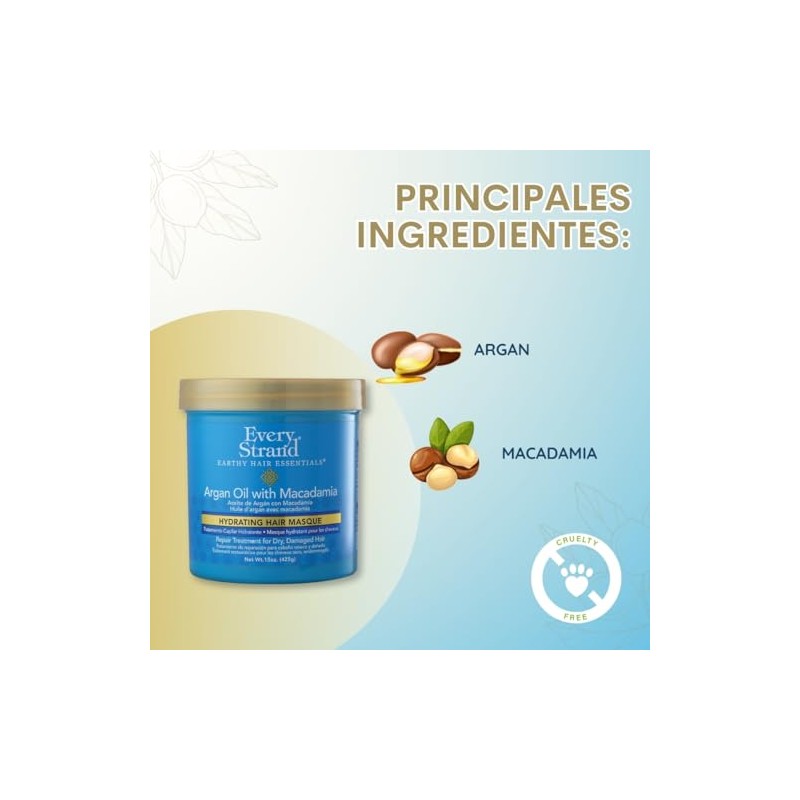 Every Strand Mascarilla Hidratante con Aceite de Argan Macadamia 425