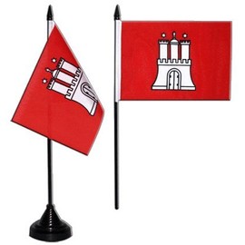 Hamburg Desk/Table Flag with Flag Sticker FRITZE®