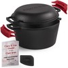 Cuisinel Cast Iron Dutch Oven - 5-Quart Deep Pot -