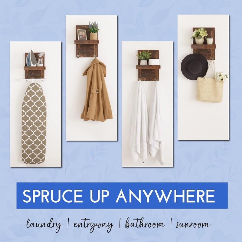 Wall Mount Ironing Board Holder - Space Saver with Hardware