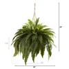 Nearly Natural 6788 Double Giant Boston Fern Hanging Basket,Green