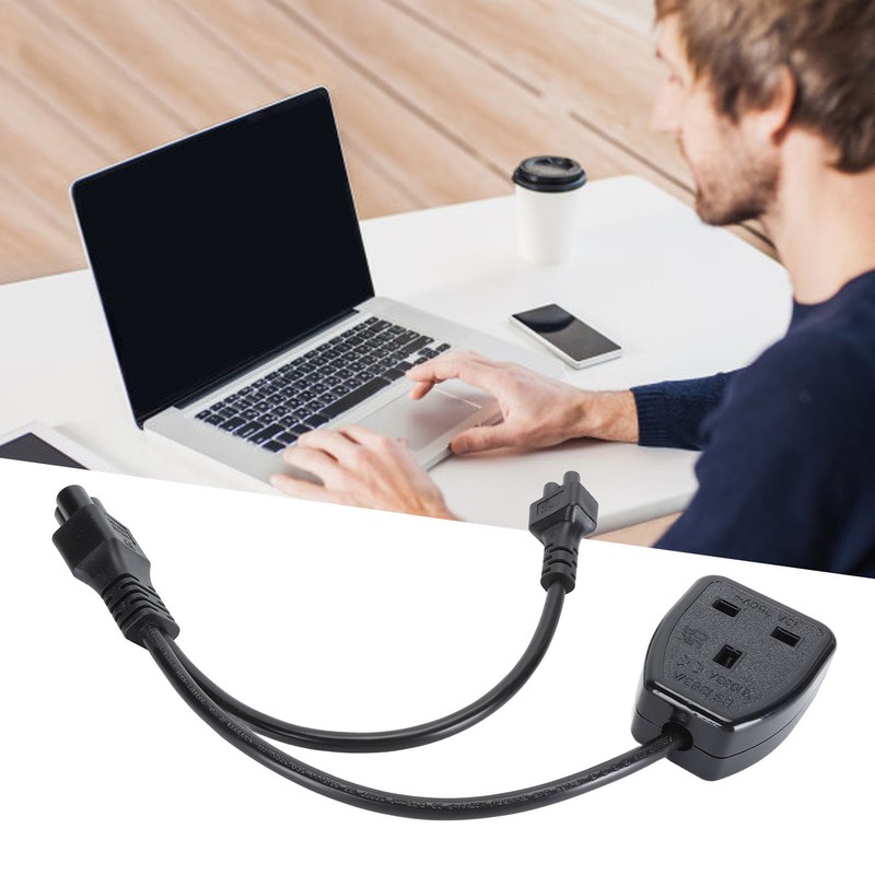Power Plug Cable 30cm Y Shape IEC320 C6 Male to