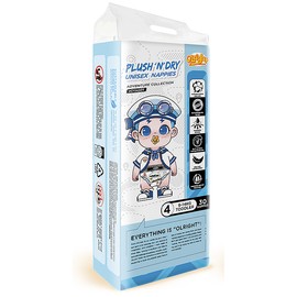 Olright Plush 'N' Dry Nappies Voyager 30 Pack - Size 4 (9-14Kg)