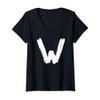 Womens Creative Bold White Letter W - Design - Alphabet