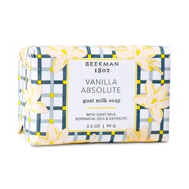 Beekman 1802 Goat Milk Body Soap Bar, Vanilla Absolute - Scented - 3.5 oz - Nourish, Moisturize & Hydrate - 100% Vegetable Soap with Lactic Acid - Cruelty Free - Packaging May Vary