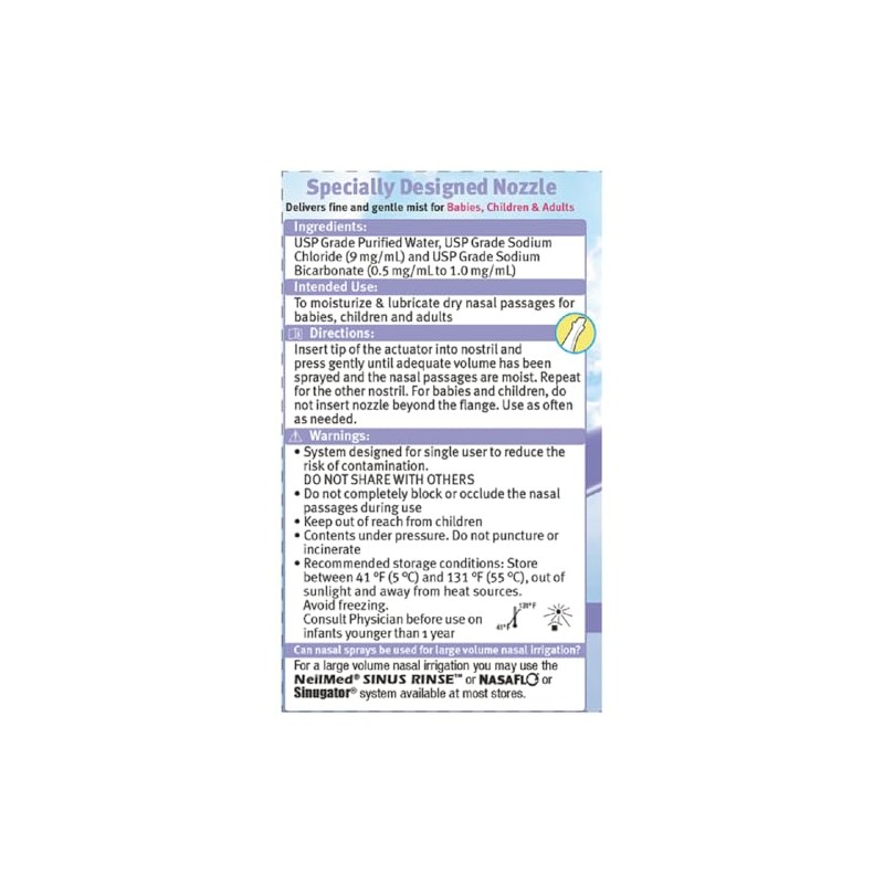 NeilMed Pediamist Pediatric Saline Spray, 2.53 Fl. Oz (Pack of