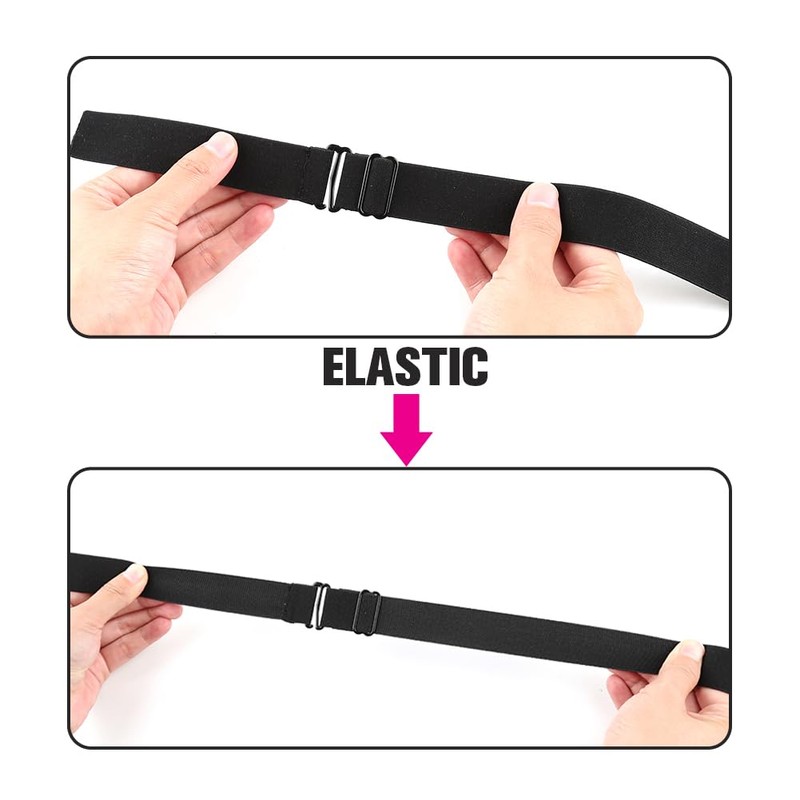 ELIHAIR Black Elastic Bands Adjustable Wig Band Wig Adjustable Straps