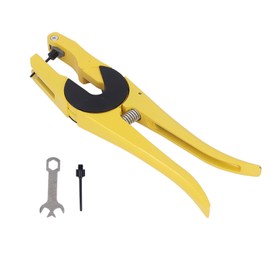 Ear Tag Plier Galvanized Iron Yellow Pig Cattle Sheep Ear Tag Applicator for Livestock