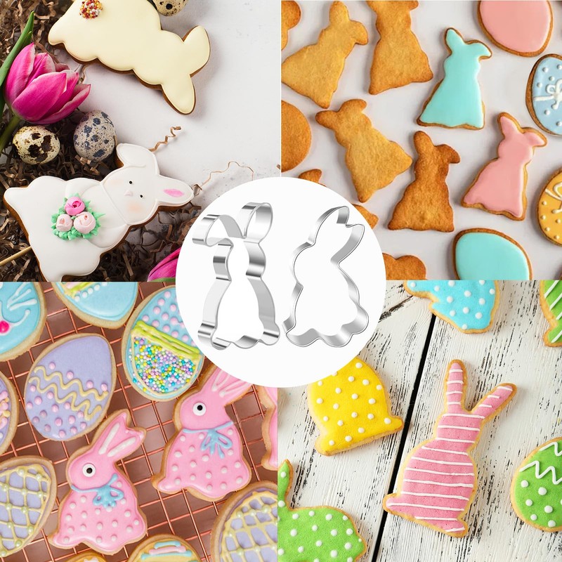 Rabbit Cookie Cutter, 12.8/8.5/5.5 cm Cookie Cutter, Easter Bunny Cookie