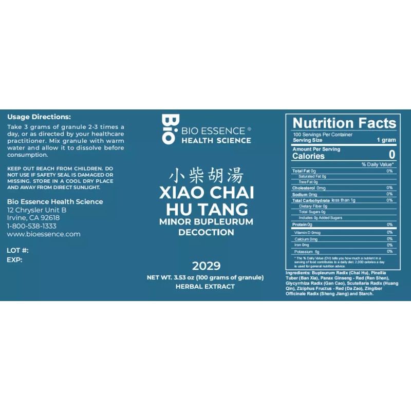 Bio Essence Health Sicecce 2029 Xiao Chai Hu Tang/Minor Bupleurum
