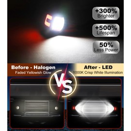 Upgraded LED License Plate Light Assembly Tag Lamp for Ford F150 F150 F250 F350 Super Duty Ranger Explorer Bronco Excursion Expedition Bumper Parking Lights Taillights F 150 Truck Accessories