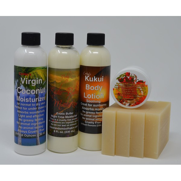 Anti-aging Moisturizer combo. Gluten Free with 4 Bars of Soap Ships Fresh