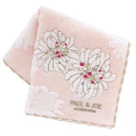 PAUL&JOE ACCESSOIRES 000287-0004-01 Paul & Joe Towel Handkerchief, Chrysantheme Embroidery, Pink, Women's, Hand Towel, Approx. 9.8 inches (25 cm), Pink