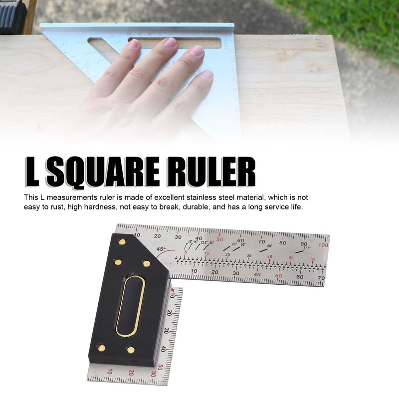 L Measurements Ruler Stainless Steel High Accuracy Carpenter Square Framing