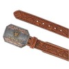 ARIAT Men's Floral Embossed Taper Belt, Tan, 42